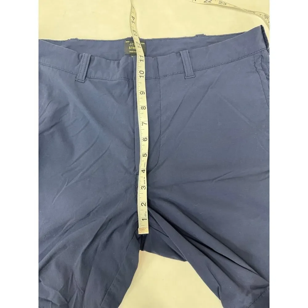 J. Crew Stretch Chino Shorts Blue Nylon Men's Size 34
